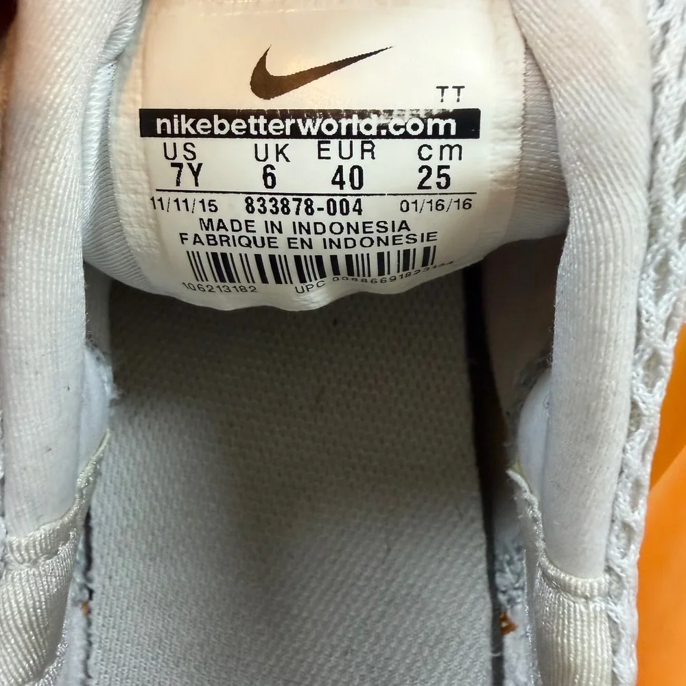 Nike Air Presto Grey Orange Youth 7Y Womens 8.5 Running Shoes 833878-004 - Picture 2 of 8